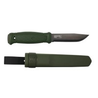 Cutit Garberg Green Carbon negru cu teaca polimer, pentru camping, outdoor, vanatoare, Morakniv
