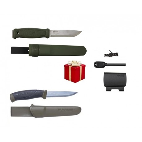 Cutit Garberg Green INOX, cu teaca de polimer pentru outdoor, vanatoare, bushcraft, Morakniv