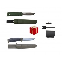 Cutit Garberg Green Carbon negru cu teaca polimer, pentru camping, outdoor, vanatoare, Morakniv