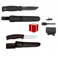 Cutit Mora Garberg CARBON BLACK cu teaca polimer, pt camping/outdoor/vanatoare